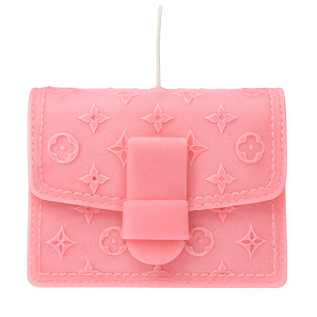 Handmade Pink Designer Purse Candle – Luxury Bag Candle – Unique Gift