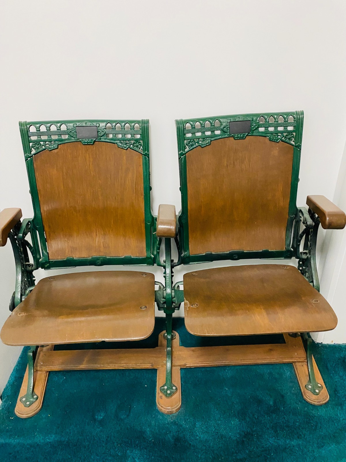 Set of Antique cast and iron church folding sets from 1896 Special Historically.