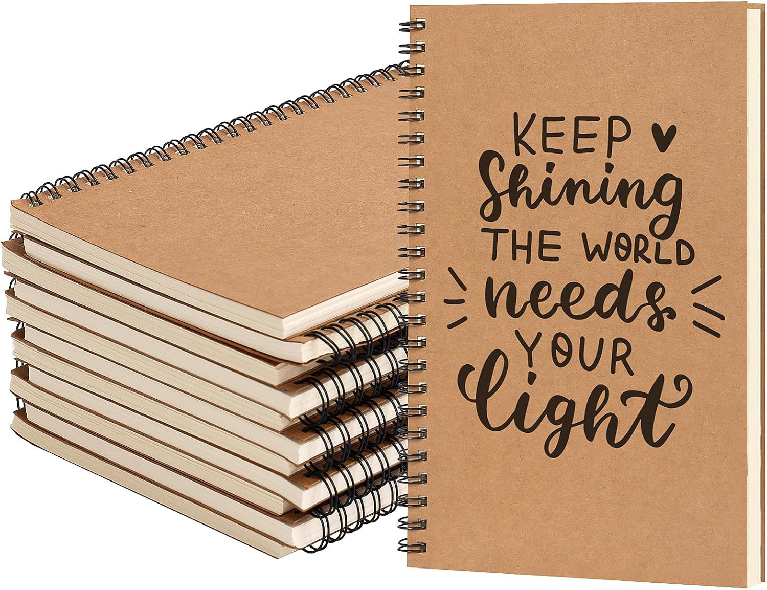 12 Pack A5 Blank Spiral Notebooks, Inspirational Sketchbooks, Unlined Journals 5