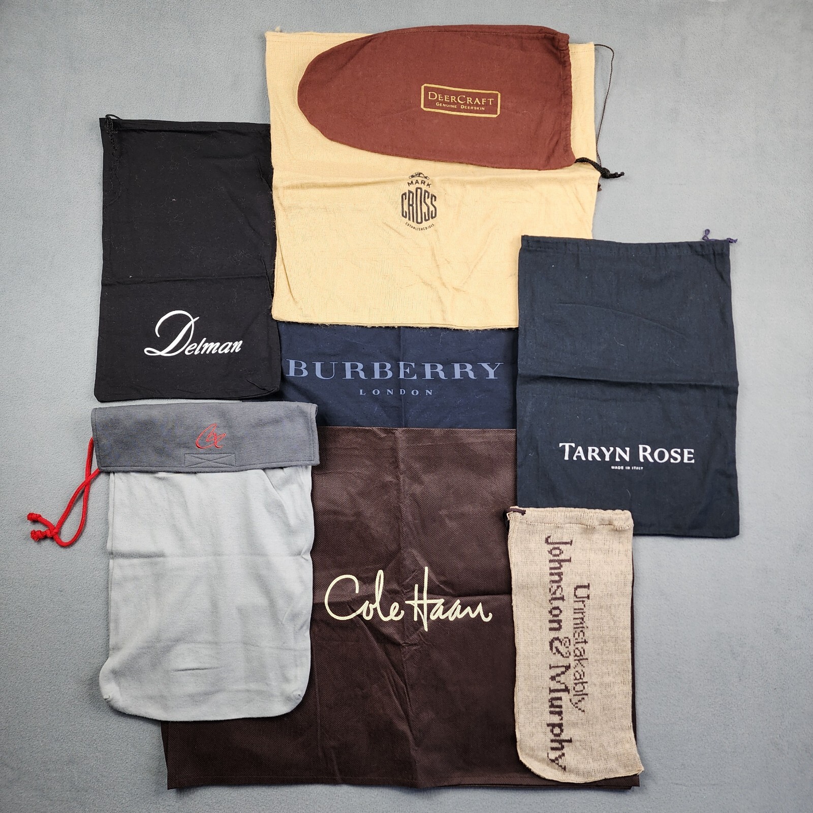 Lot of 8 Luxury Designer Dust Purse Shoe Bag Burberry Taryn Rose Cole Haan