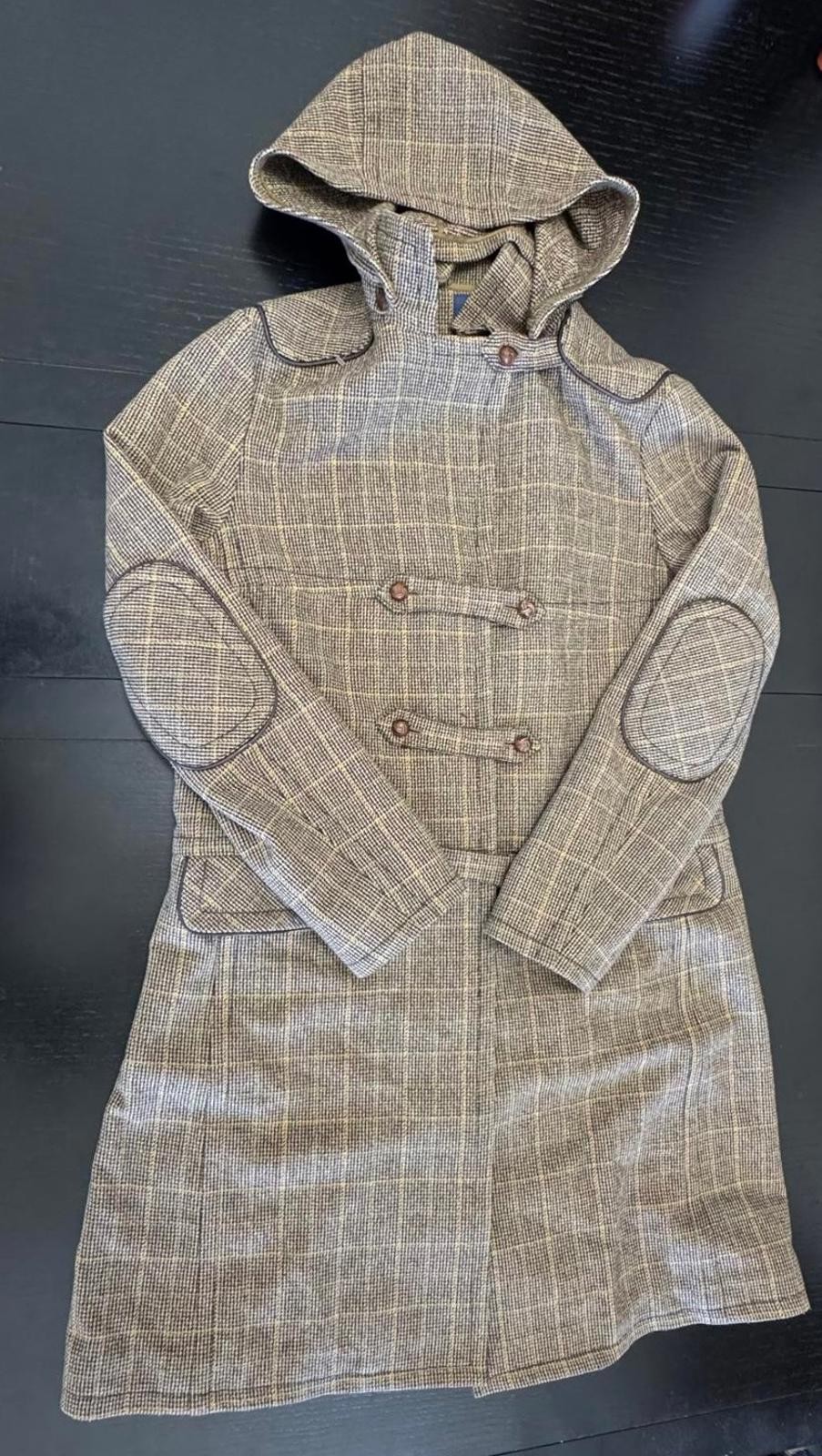 Faconnable Stylish Plaid European Style Coat Vintage Old Money Academia