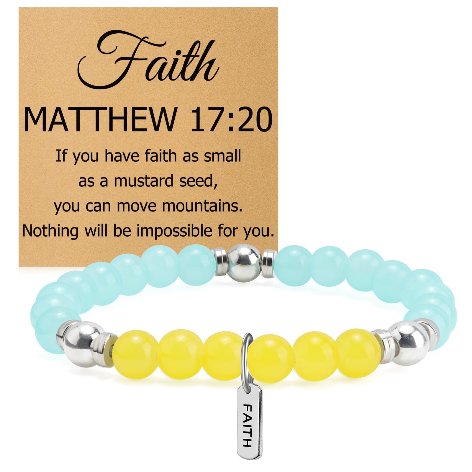 Religious Encouragement Bead Bracelet Jewelry Christian Inspirational Gifts for