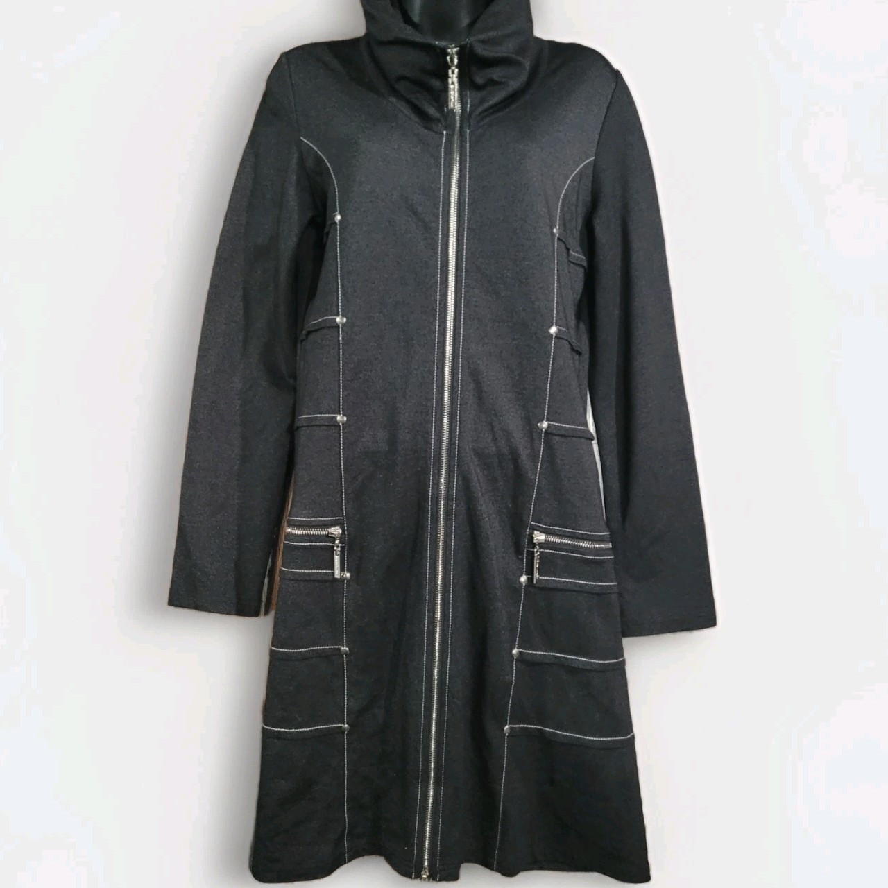 Dzhavael Couture Tunic Jacket Dress S Techno Goth Darkwear Futuristic Streetwear