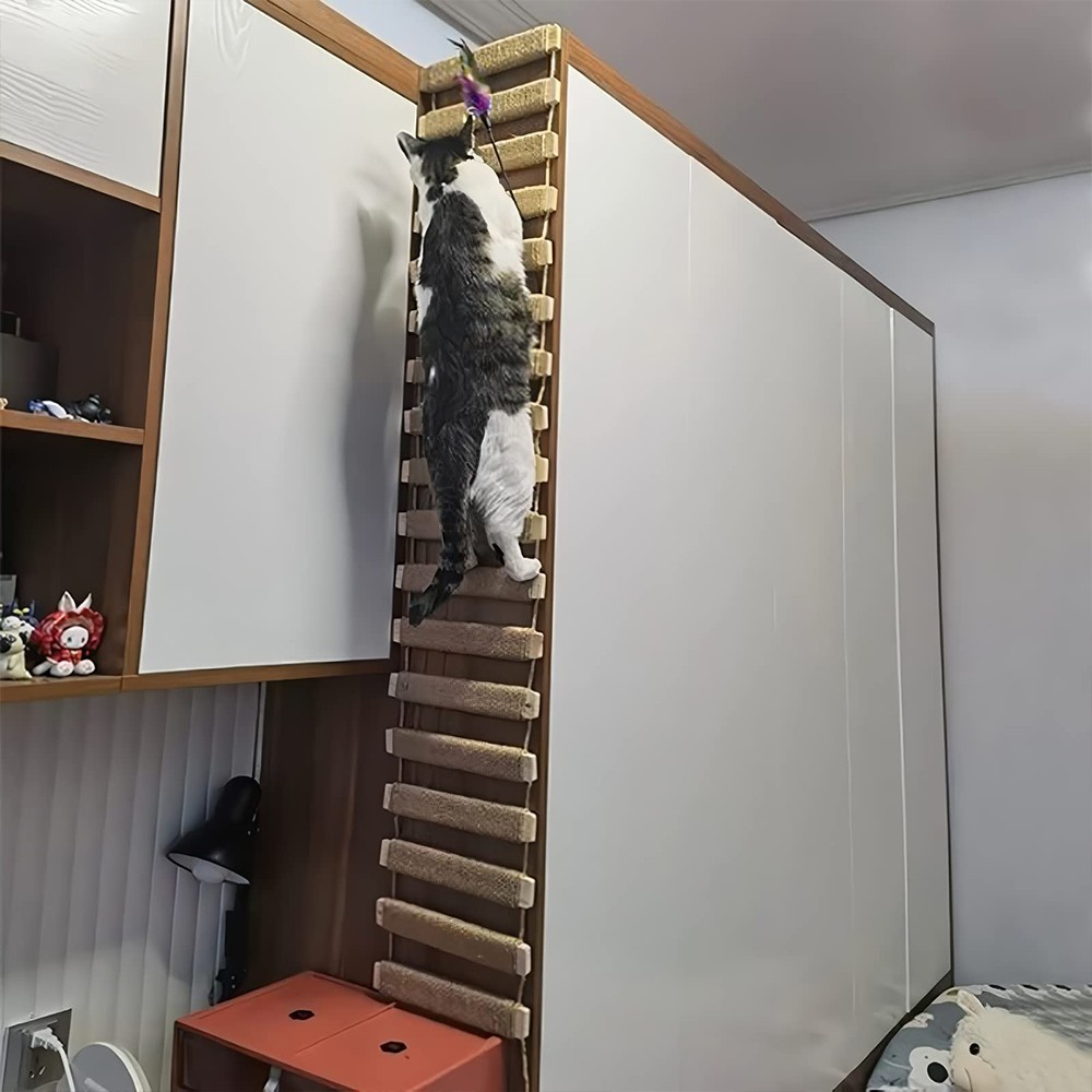 Sisal Cat Climber Ladder Cat Tree Cat Tower Cat Scratcher Cat Toy for Indoor Cat
