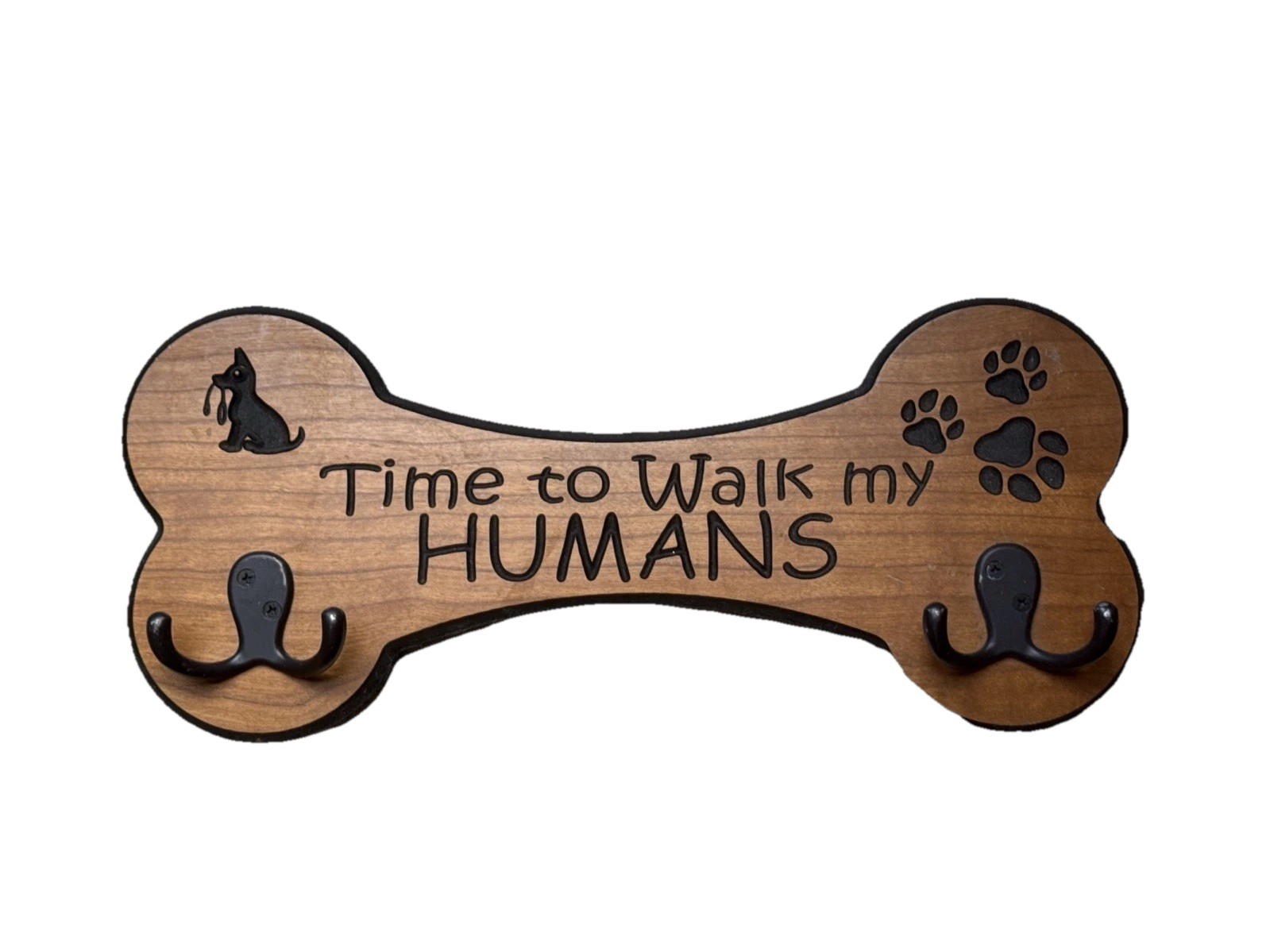 Pet Hook Leash Hanging Sign| Time To Walk My Humans | Dog Accessories Funny Cute