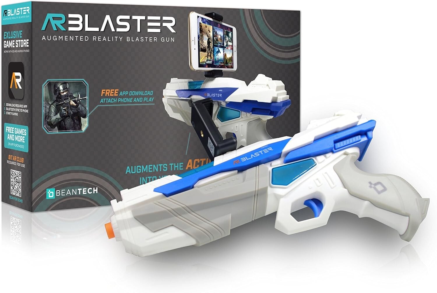 AR Blaster - 360° Augmented Reality Video Game - Smart Phone Toy Gun Controller