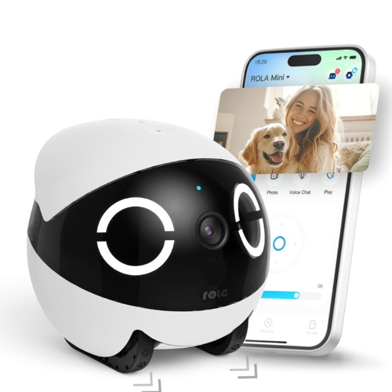 ROLA Mini Companion Robot with Camera | AI Smart Pet Interactive Home Assistant