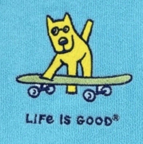 Life Is Good Pet Towel Rare Rocket Skateboard 44x”x27.5” Microfiber