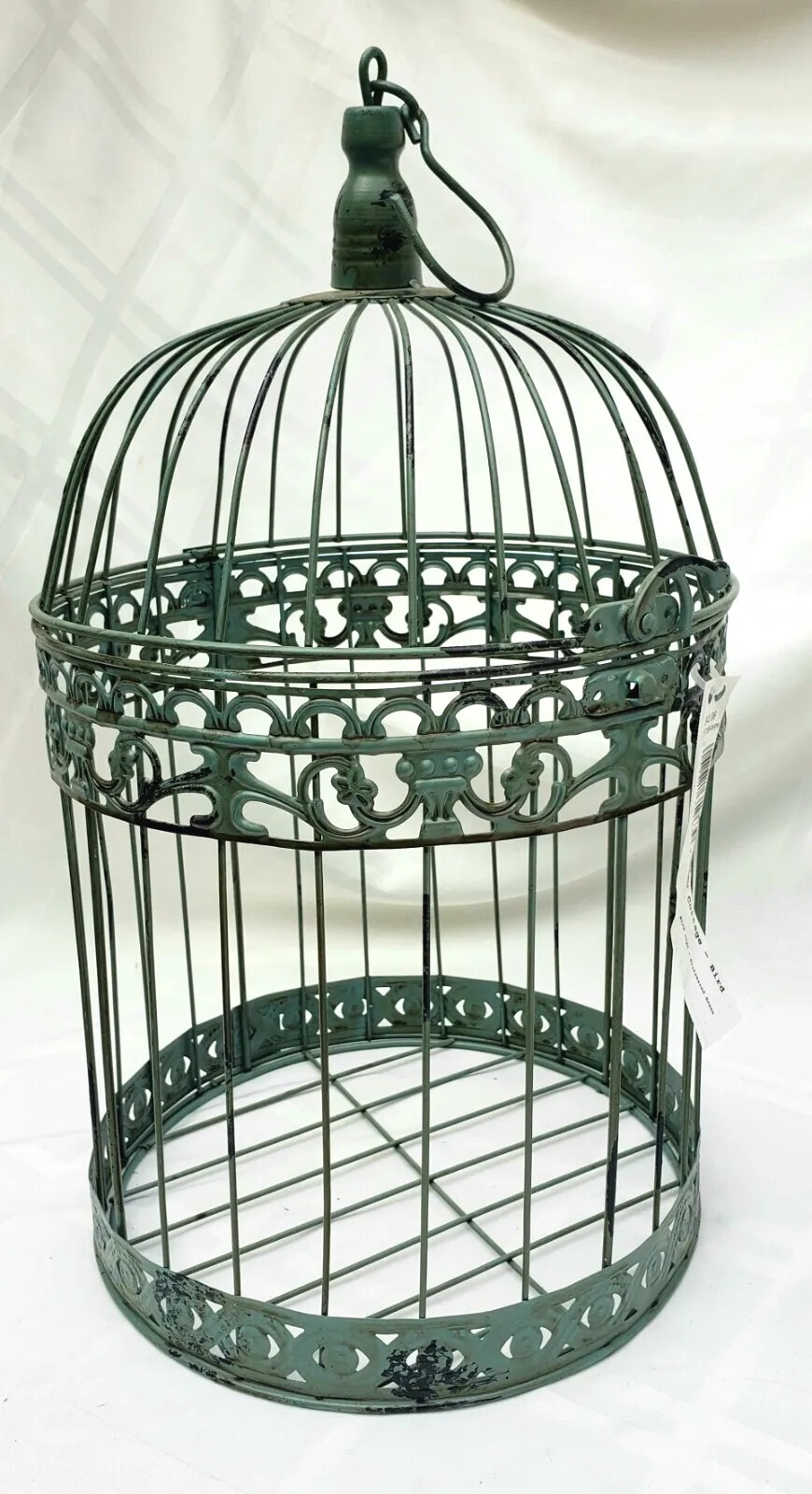 Vintage Style Bird Cage Decor/Planter Home & Garden Green