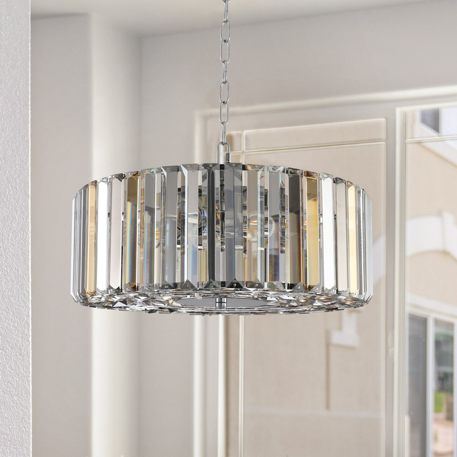 Modern Crystal Chandelier for Living-Room Round Cristal Lamp Luxury Home Decor L