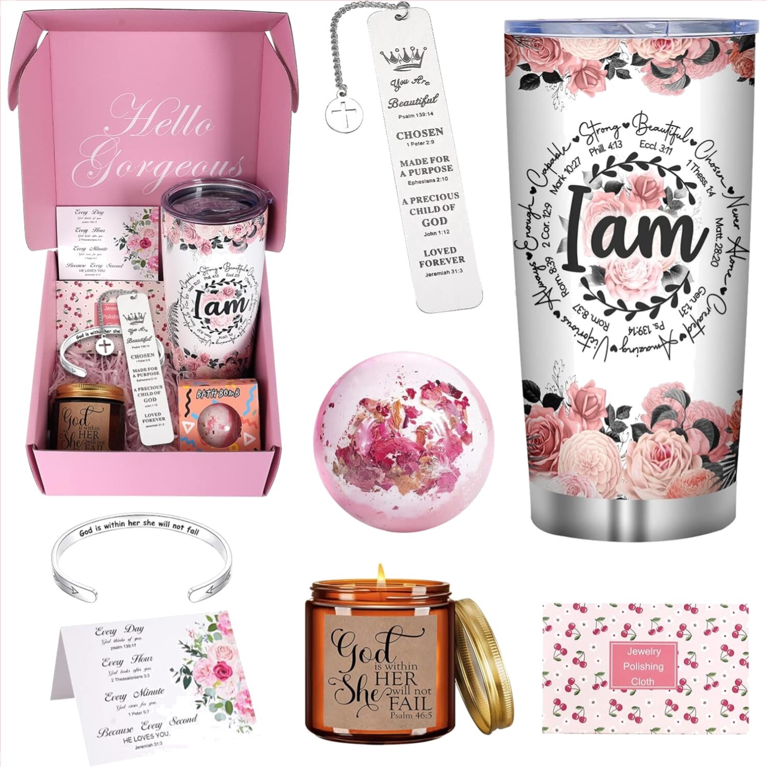 Enchanting 7-Piece Women's Gift Set - Inspirational Christian & Religious Gifts