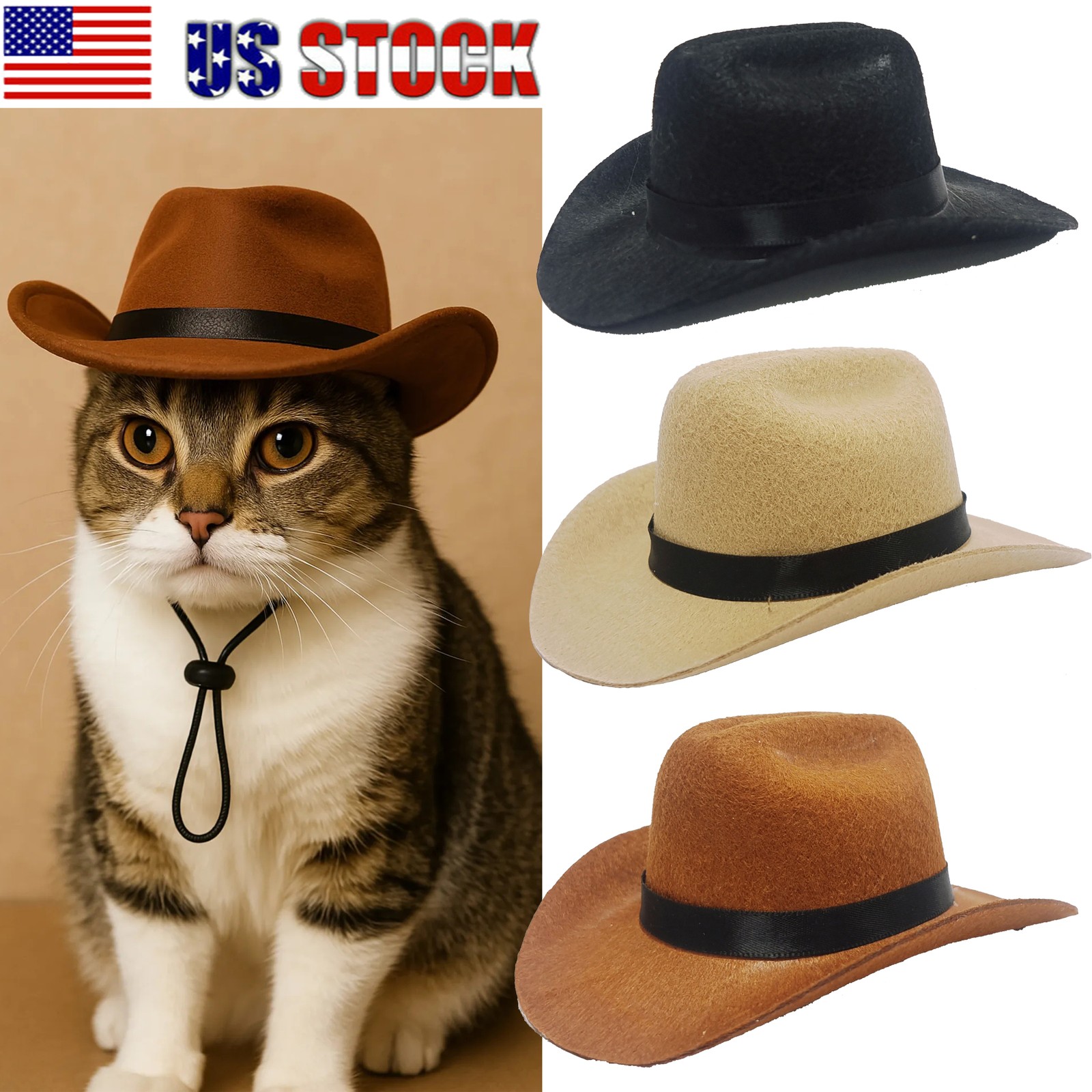 Cat & Dog Halloween Costumes Pet Cowboy Costume for Dogs Cat Cowboy Hat Cosplay