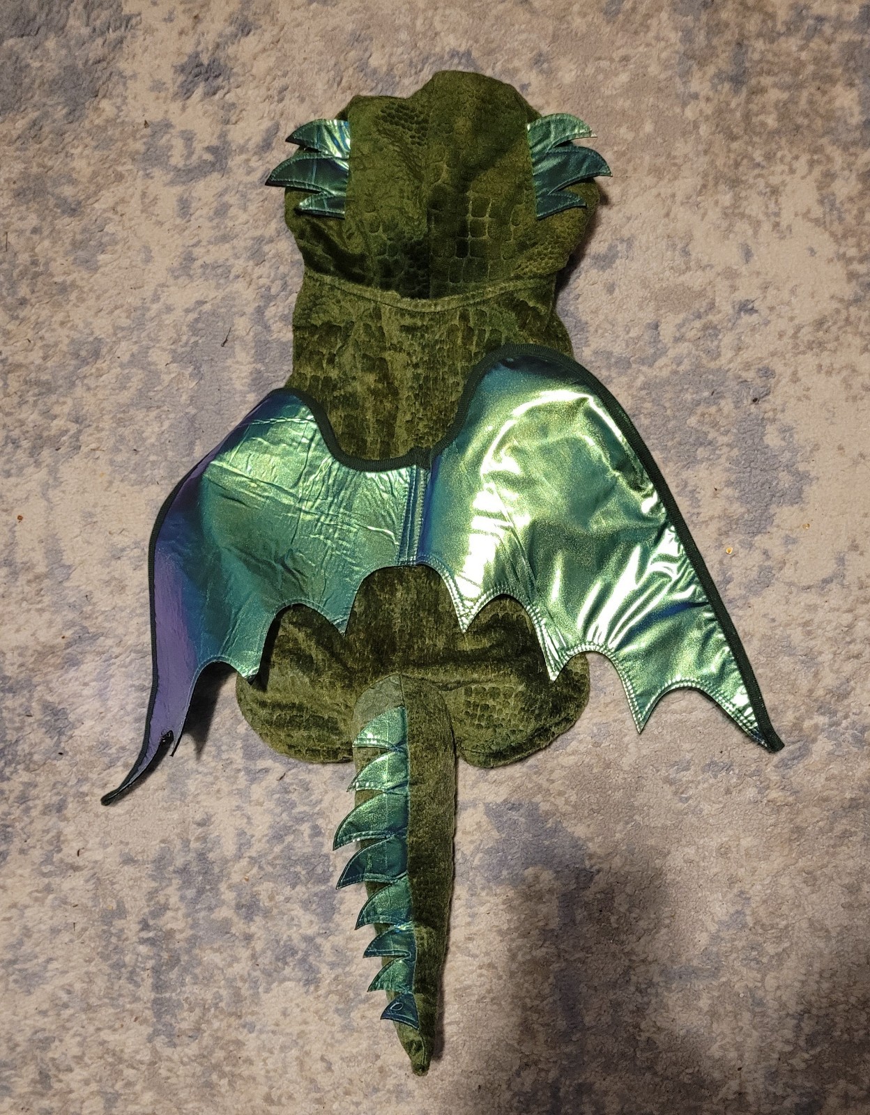 Official Thrills & Chills Brand Halloween Green Dragon Dog Costume Size Medium