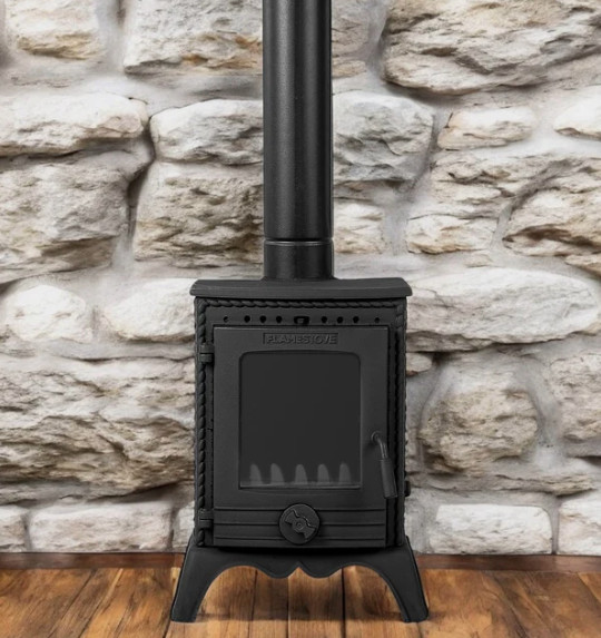 Minor Cast Stove Wood Burning Iron Modern Rustic Premium For Cozy Home Heating
