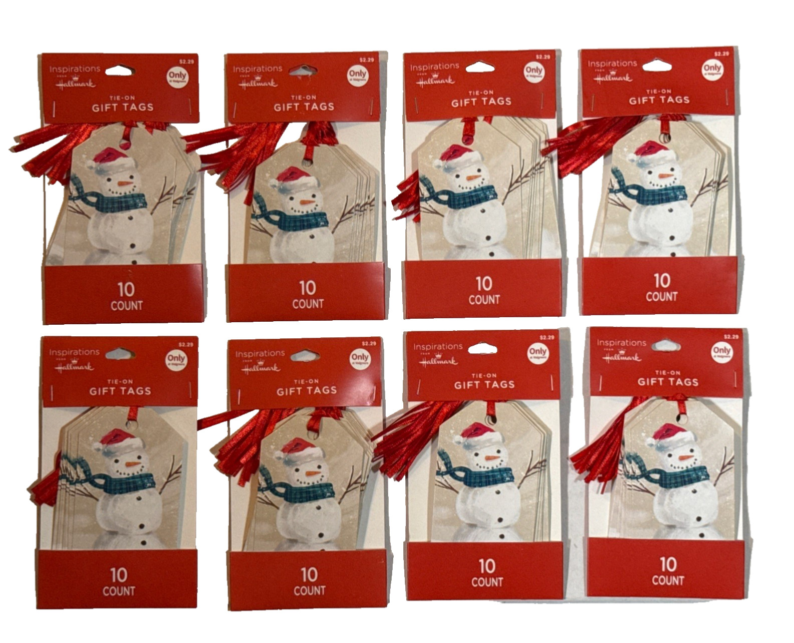 Hallmark Inspirations Tie-On Gift Tags - Snowman-8 Packs Of 10
