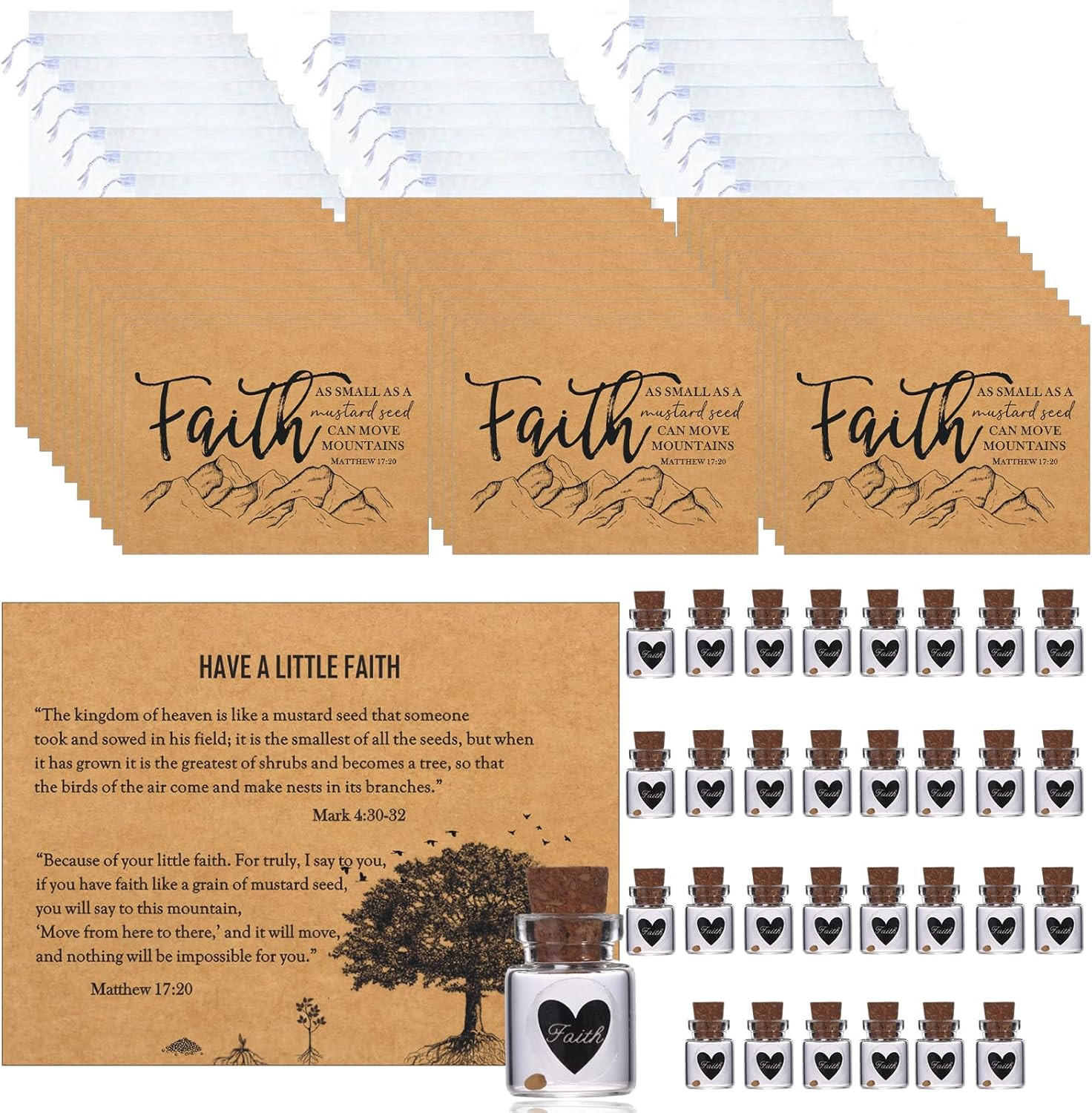 30pk Have a Little Faith Cards Christian Inspirational Gifts Bulk Women Men