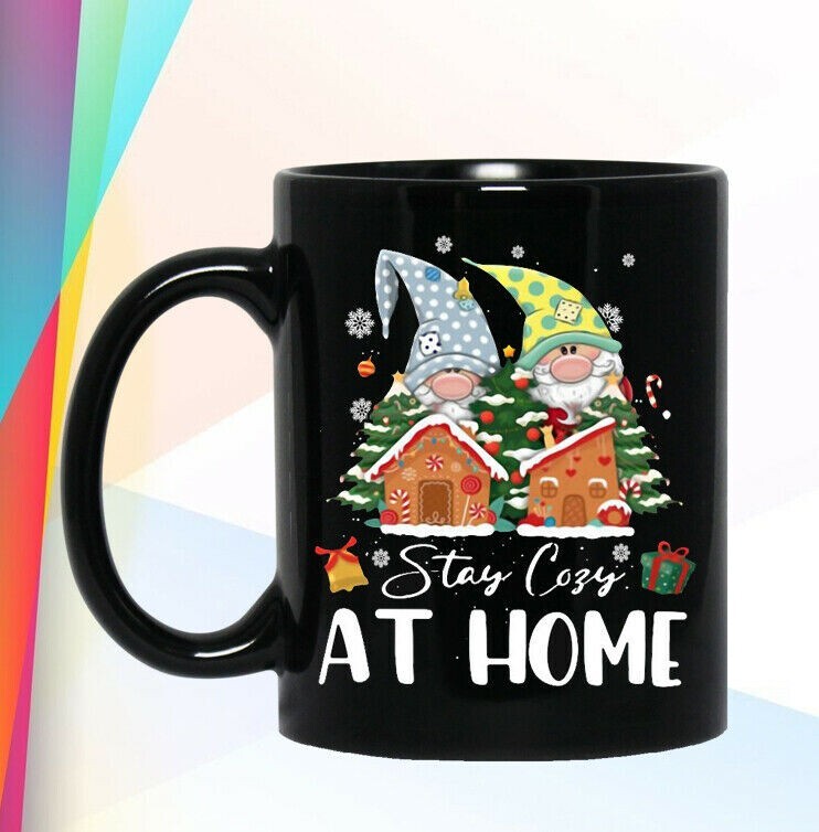Christmas Gnomies Stay Cosy At Home Coffee Mug