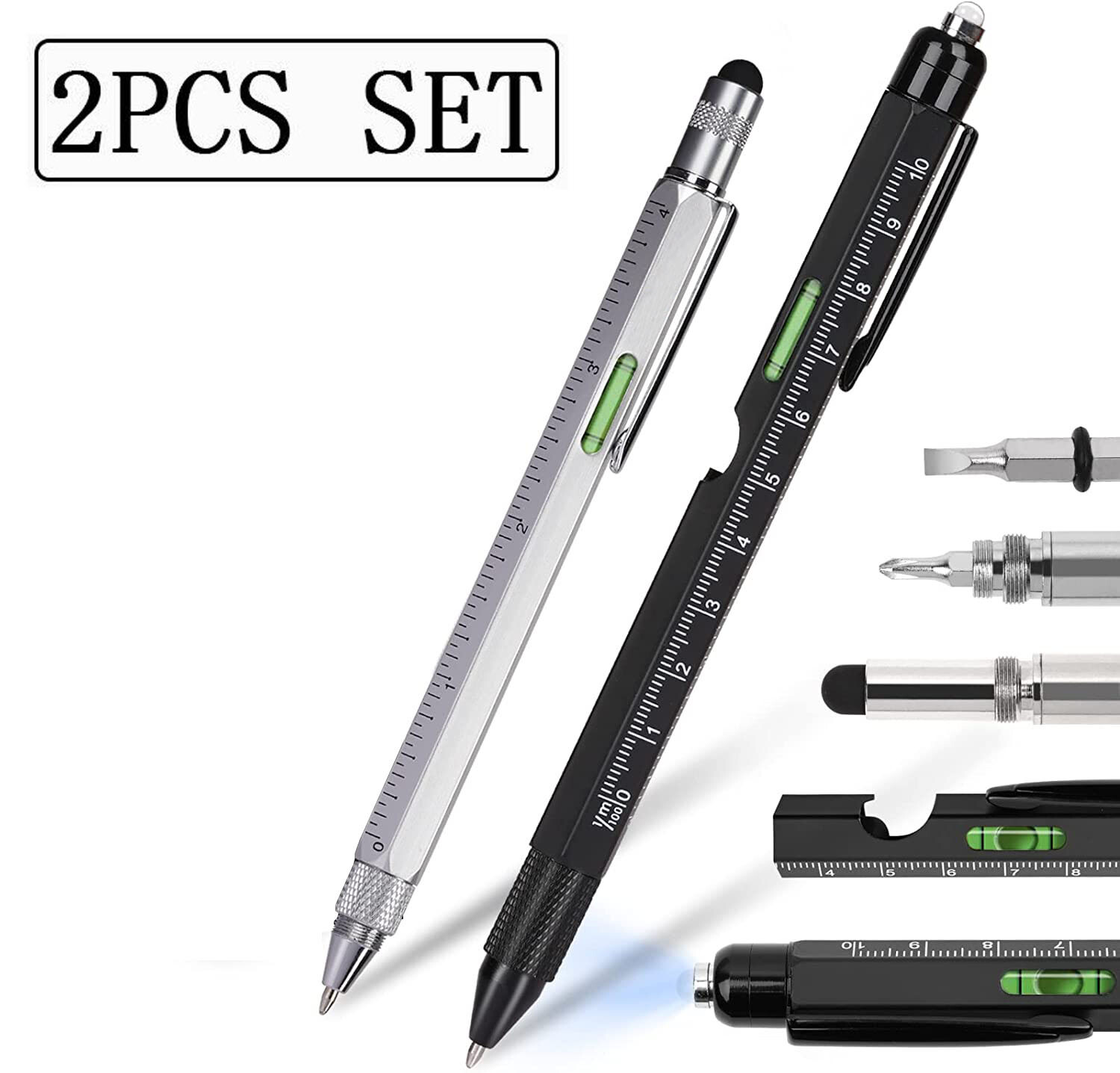 10 in 1 Multitool Tech Tool Pen Cool Construction Gadgets Ballpoint Pen for Men