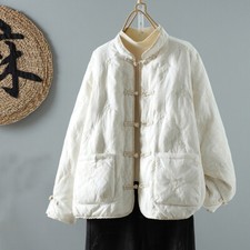 Chinese Style Womens Quilted Warm Coat Tang Zhuang Cotton Winter Jackets Casual