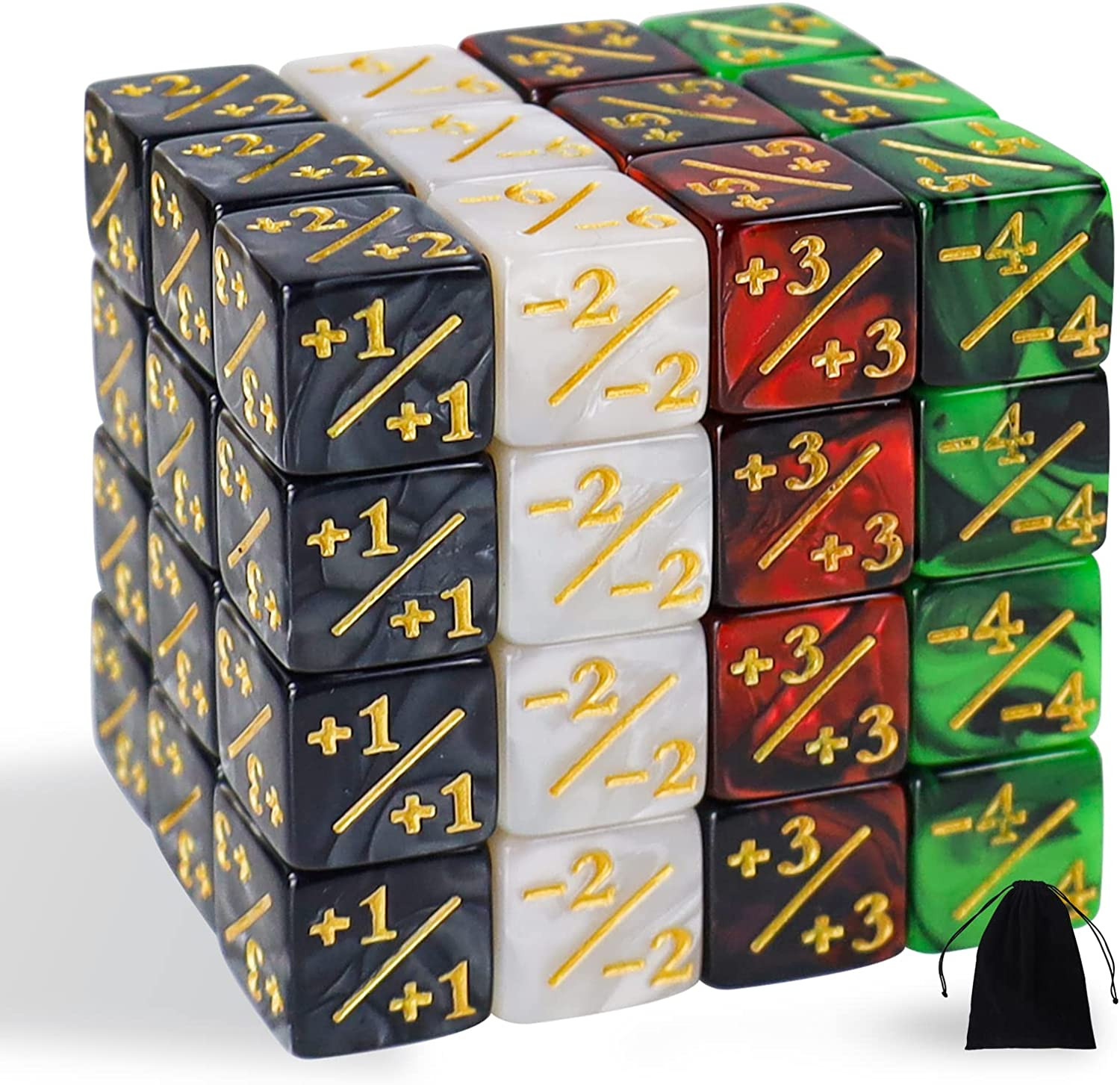 48 Pieces MTG Dice Counters Token Magic the Gathering Gaming Accessory, 4 Colors