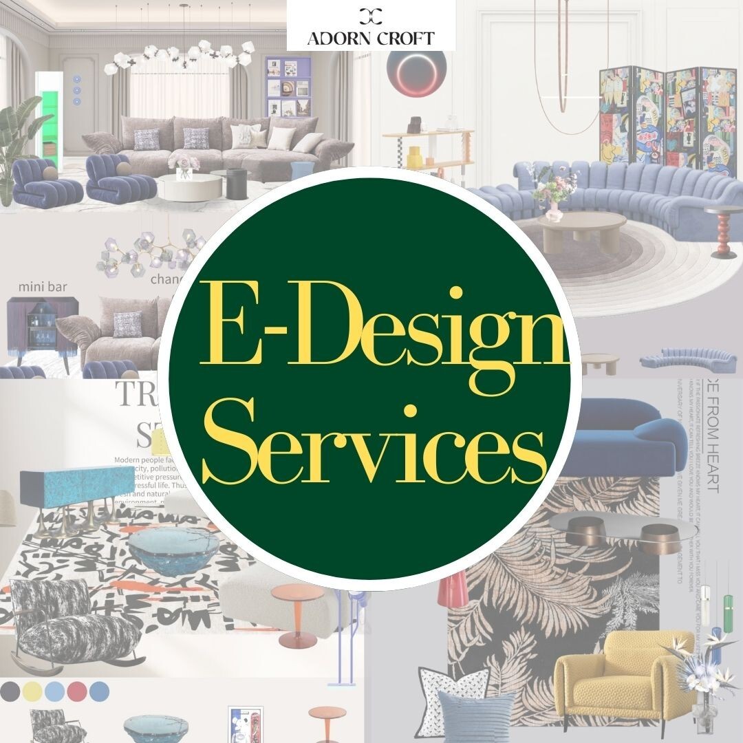 Online Interior Design Living Room Virtual E design Service Custom Mood board