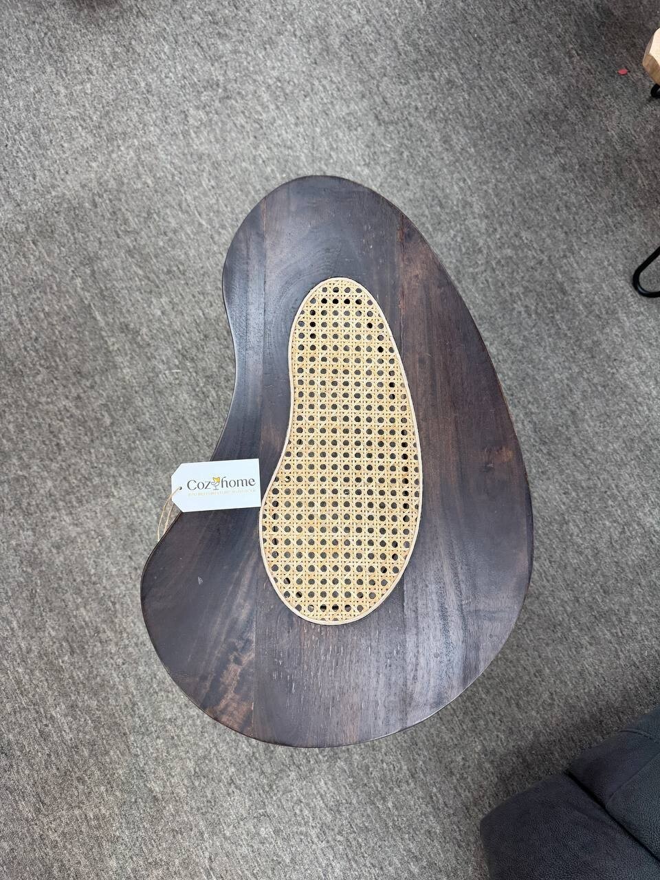Real Mango Wood with Cane Side Table