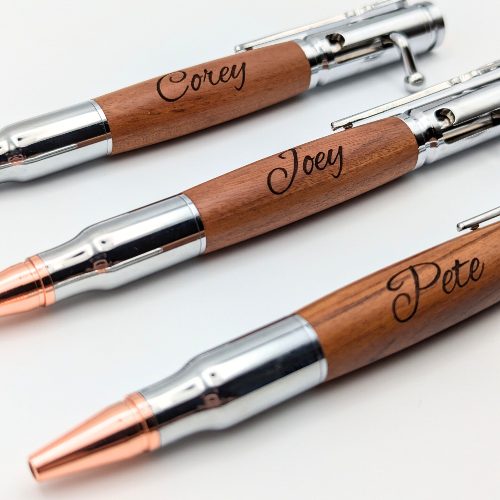 Personalized Bolt Action Pen Bullet Engraved Wood Groomsman Gift Dad Husband