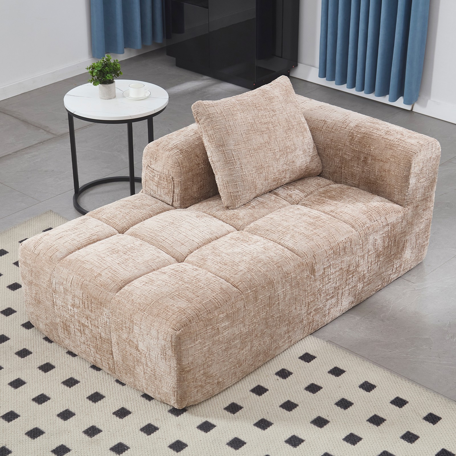 NEW⚡UNITED WE WIN Chenille Loveseat Sofa,Minimalist Modular Couches Sleeper for