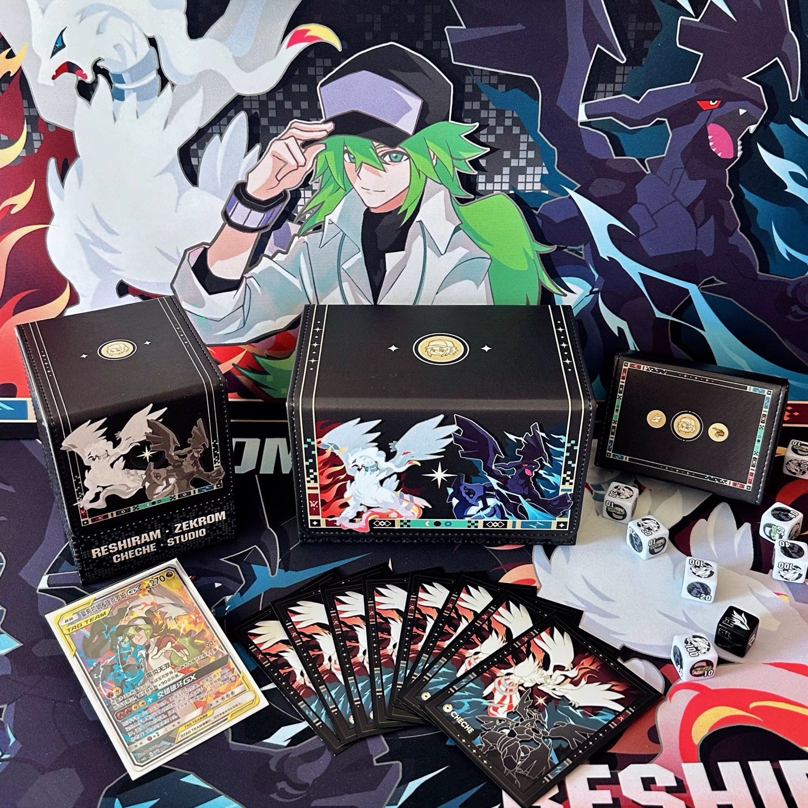 Pokemon TCG Accessories Zekrom & Reshiram Theme | PTCG | Trading Card Game