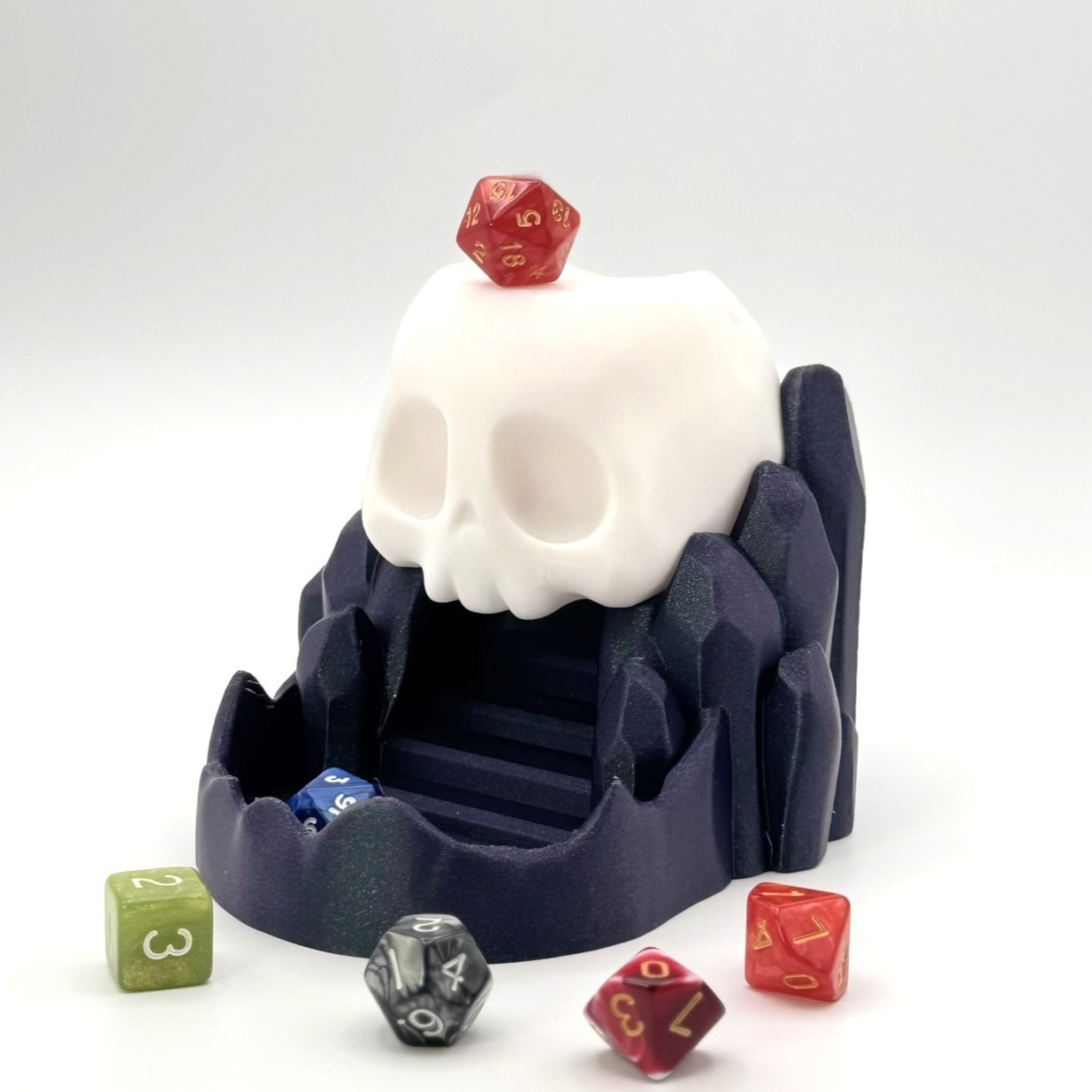 Skull Dice Rolling Tower – Gothic Tabletop Gaming Accessory for RPG & DnD