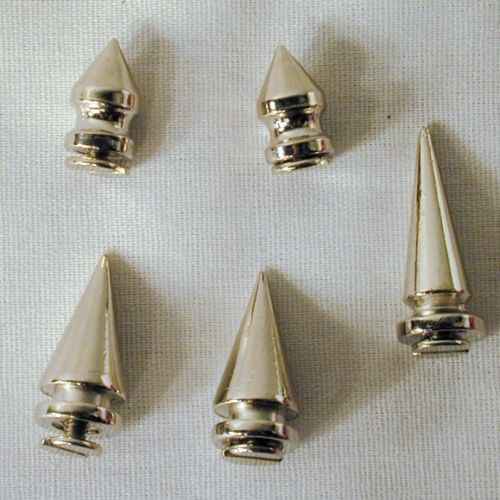24 MEDIUM size METAL screw on SPIKES leather jacket spike 20MM punk novelty item
