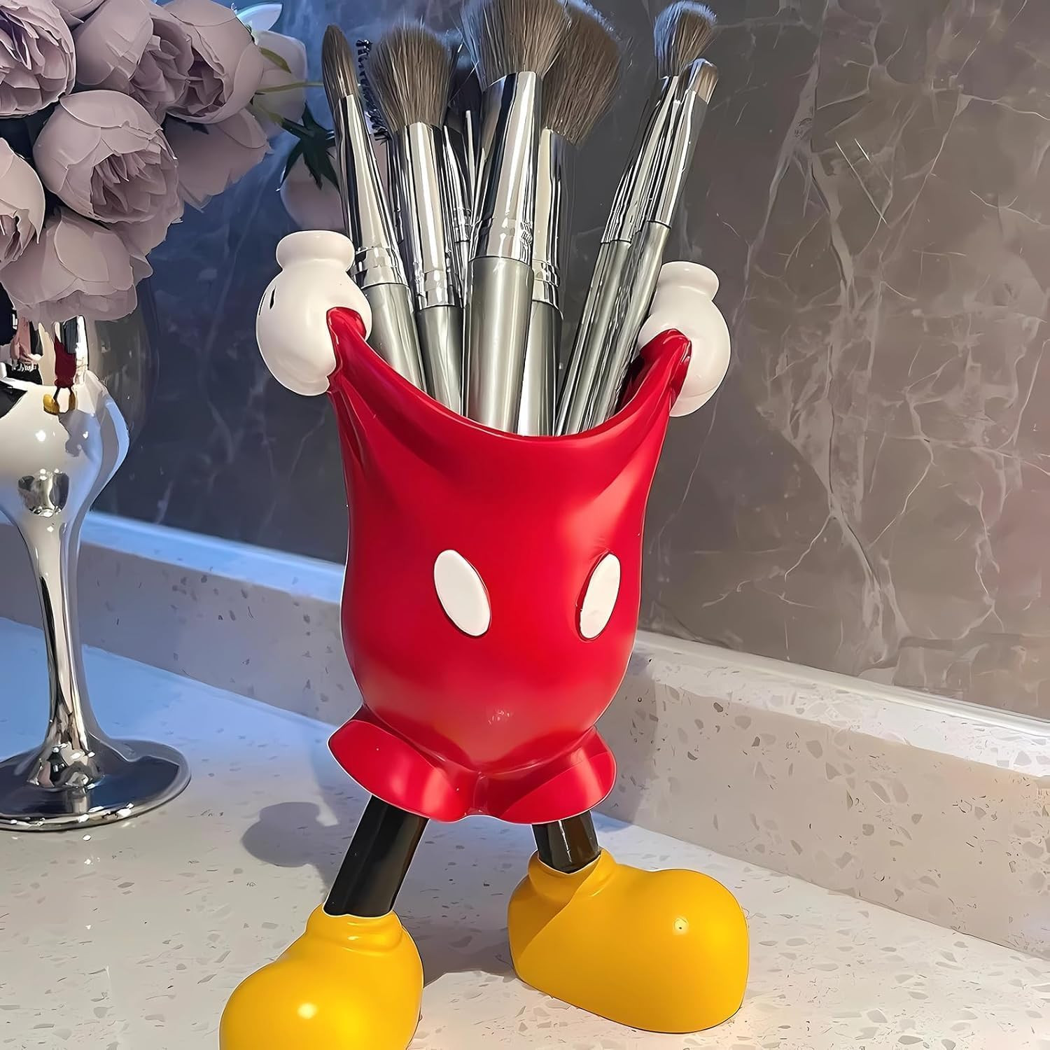 Makeup Brush Holder, Pen Holder for Desk Cute for Birthday Party Supplies Gift f