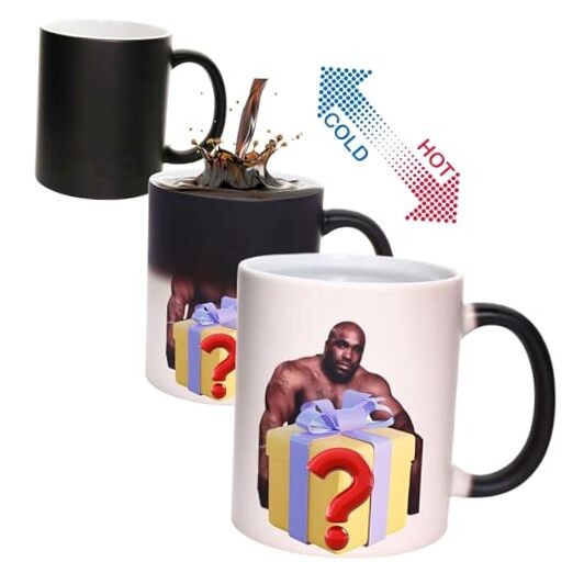 Funny Mug, Barry Wood Coffee Mug, Message Appears as it Heats, Perfect black4