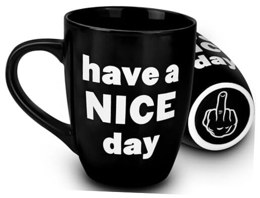 White Elephant Gifts for Adults, 13 OZ Coffee Mug Funny Presents for Black