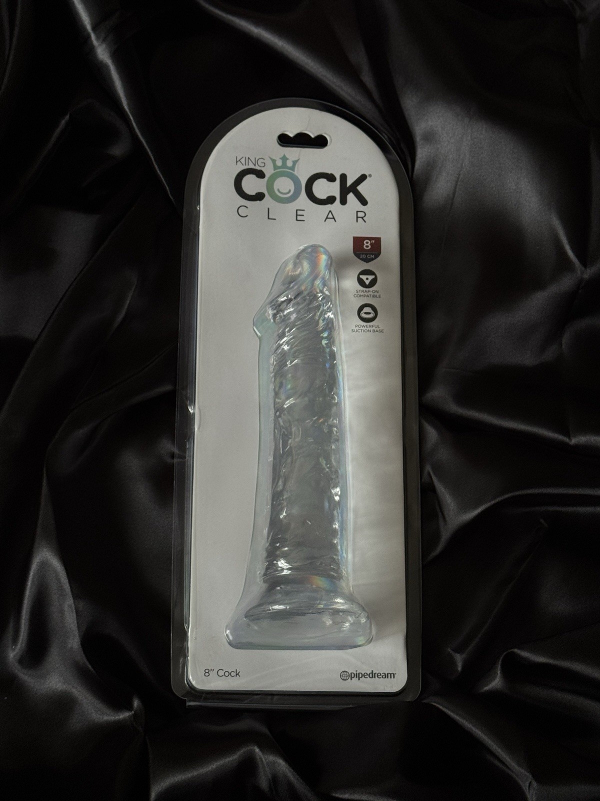King Cock Clear 8” Novelty Item with Suction Base | New & Sealed