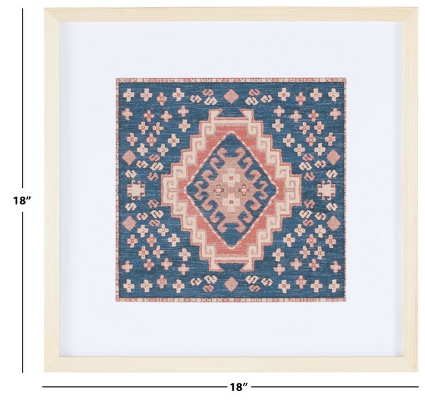 Safavieh HATTORI 18x18" FRAMED TEXTILE, Reduced Price 2172778336 WLA1010A