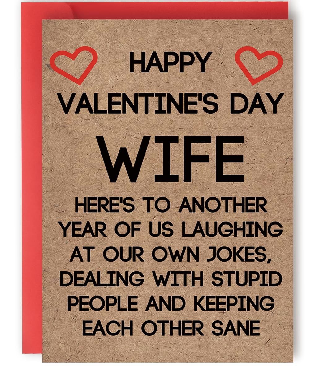 Funny Valentines Day Card for Wife,Unique Wife Valentines Gift,Valentines Day...