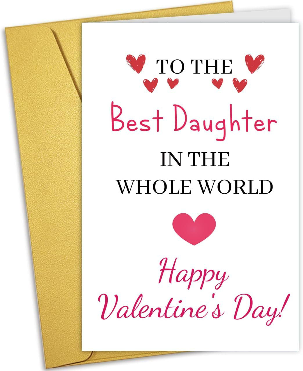 Heartfelt Valentine's Day Card for Daughter from Parents - Unique Gift