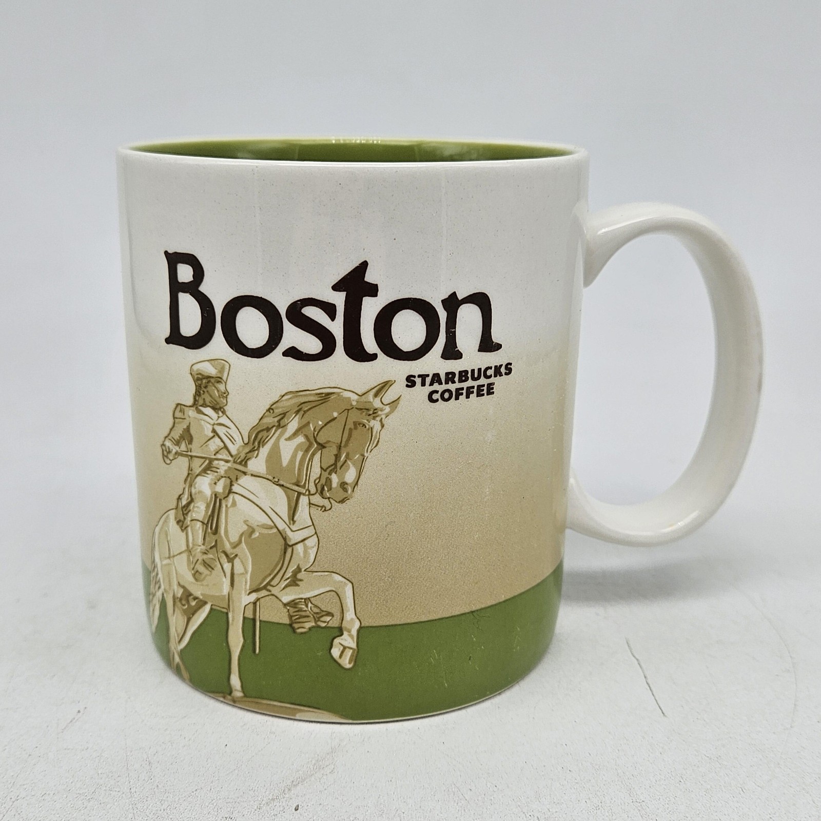 Starbucks Boston Collector Series Coffee Mug 16 Oz 2010 Green Interior Design