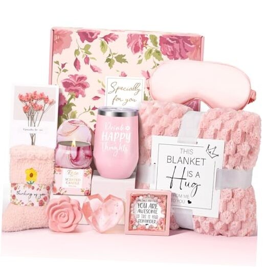 Birthday Gifts for Women Friendship, Unique Gift Baskets for Women, Best Rose