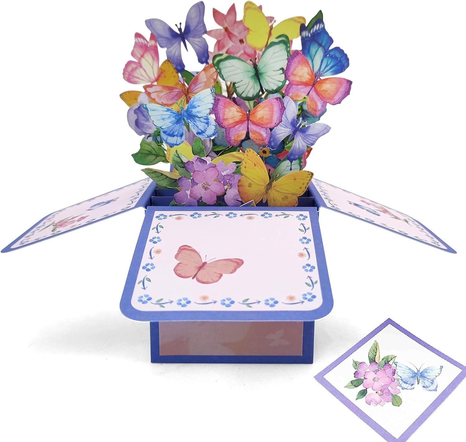 3D Handmade Flowers Pop Up Bouquet Card - Unique Gift for Teacher Appreciation, 