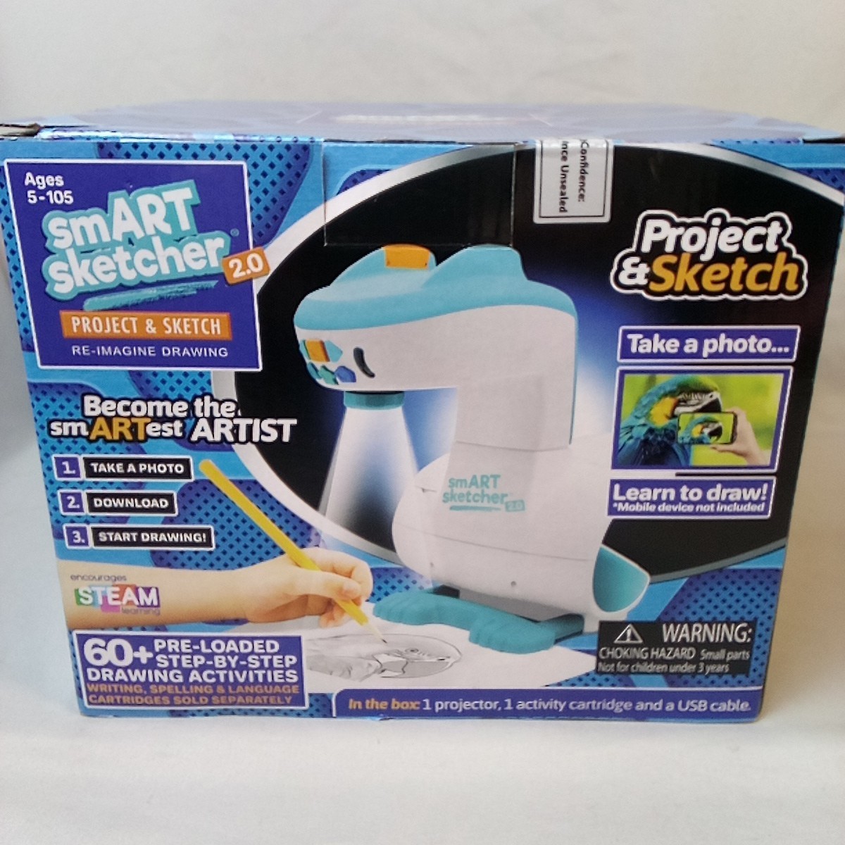 Smart Sketcher Projector 20 Learn Draw Project Trace Educational Art Toy Set