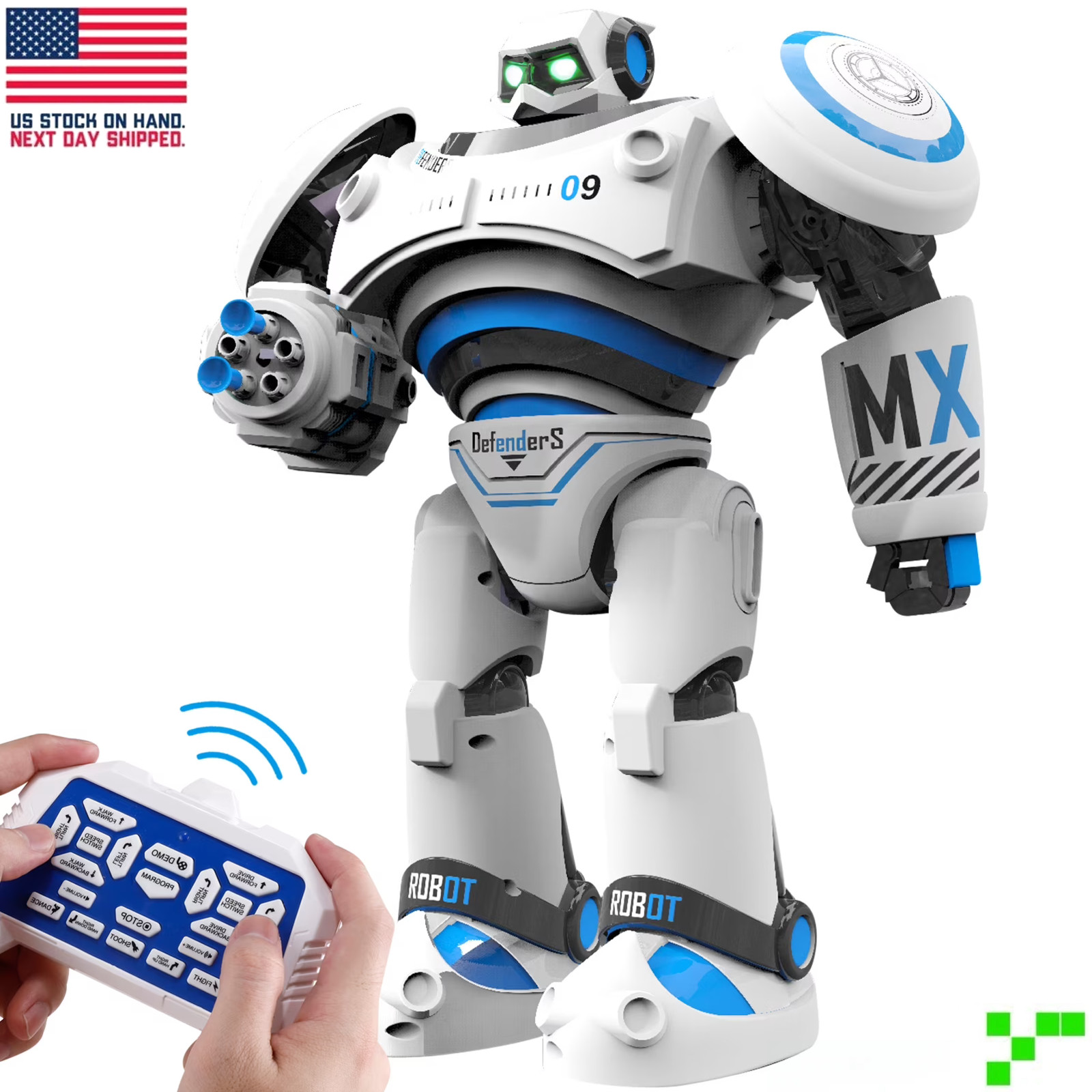 Programmable RC Smart Robot Gesture Sensing Toy Shooting Lights Sounds IR