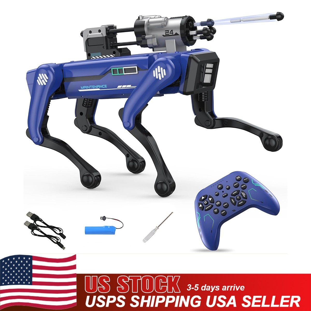 US Smart Robot Dog 2.4G Voice Dialogue APP Remote Control AI Sing Dance Kids Toy