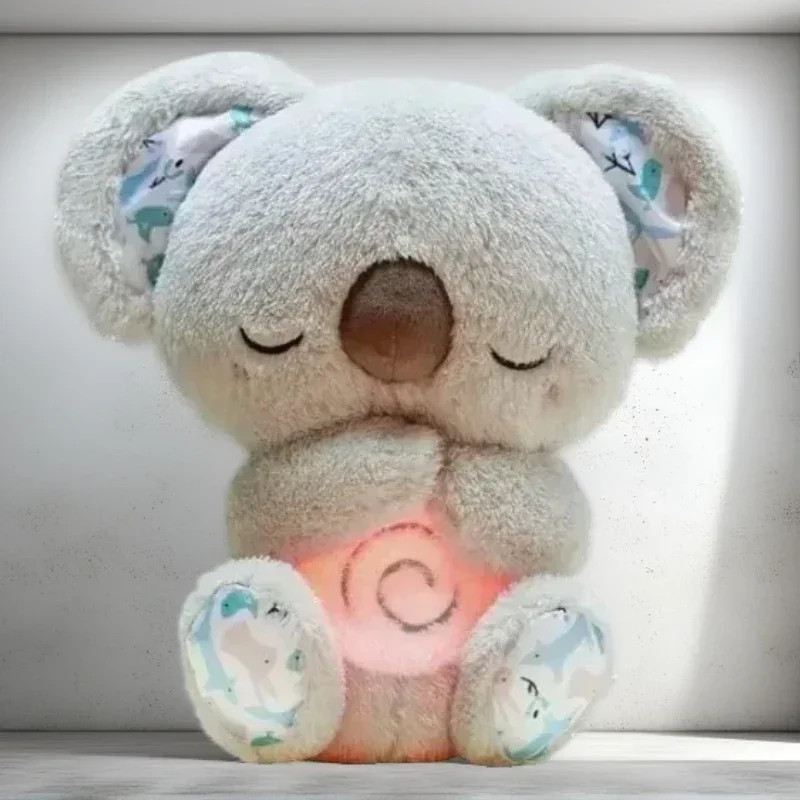 Soothing Koala Plush Toy with Lights Breathing Sleep Buddy Calming Doll for Kids
