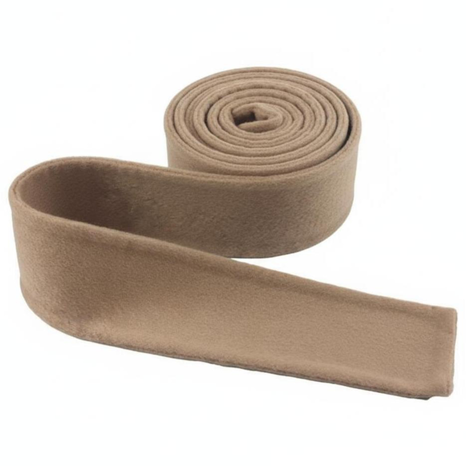 Double-Sided Wool Coat Belt, Wide, Stylish, Camel