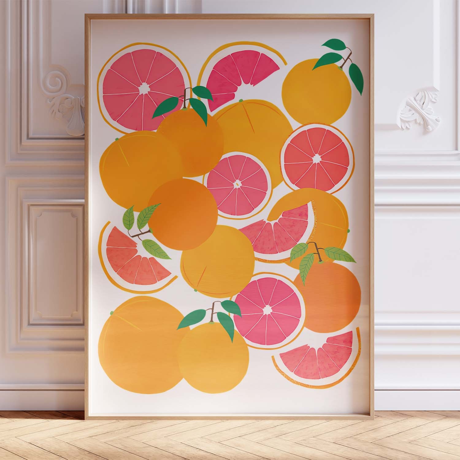 Citrus Harvest Poster Wall Art Decor 12x18 Vibrant Fruit Print