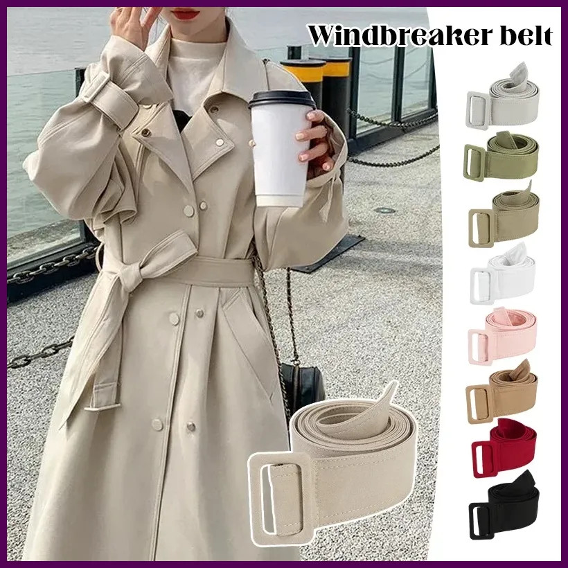 Women Trench Coat Belt Stylish Unisex Coat Overcoat Jacket Tie Belt Replacement