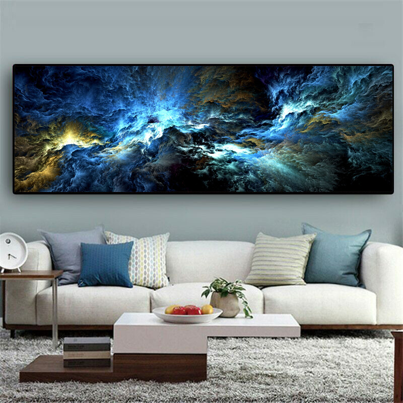 Abstract Blue Cloud Canvas Painting Canvas Wall Art Wall Pictures