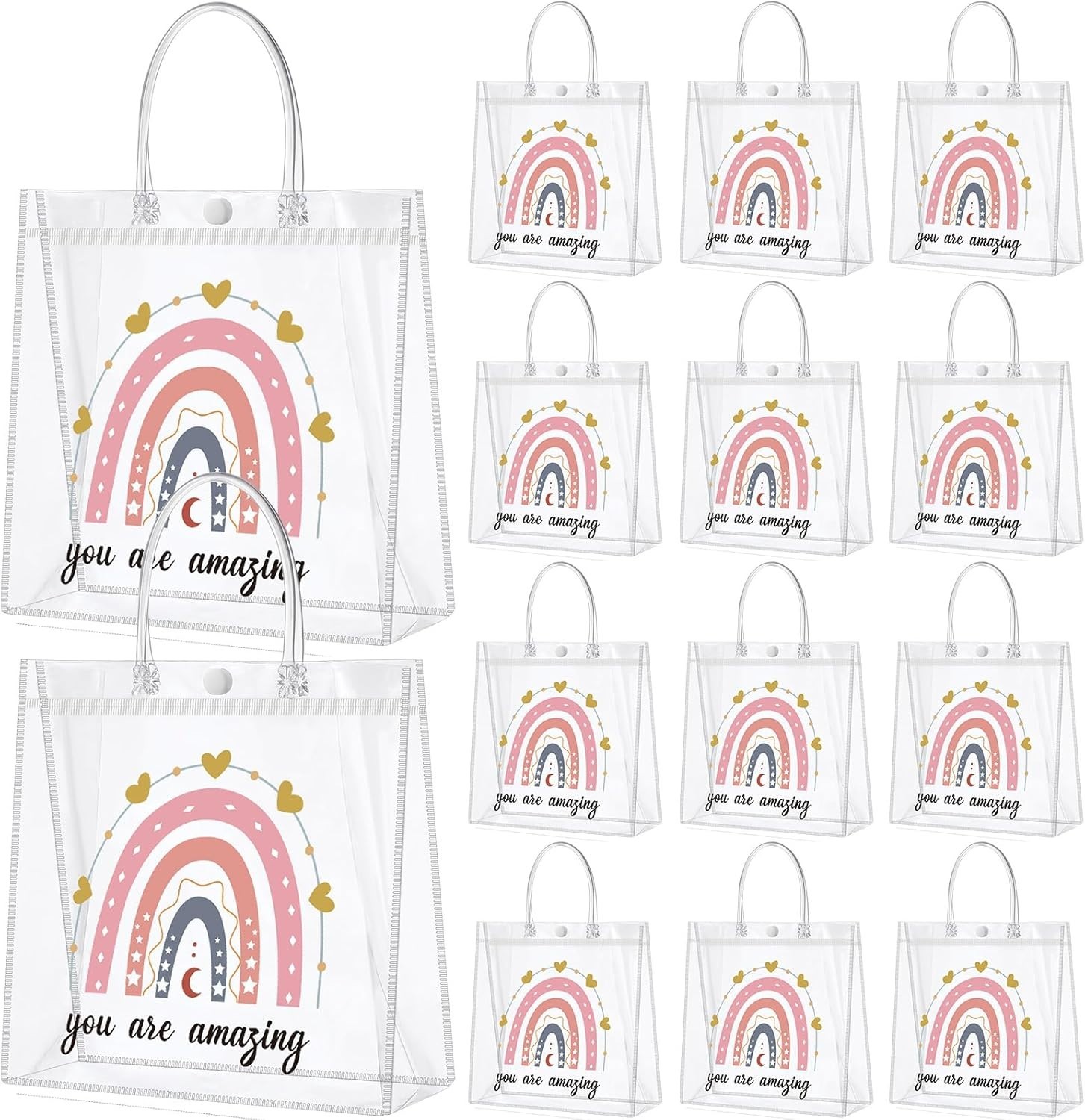 20 Pcs Inspirational Gifts Bulk for Women You Are Amazing Clear PVC Thank You